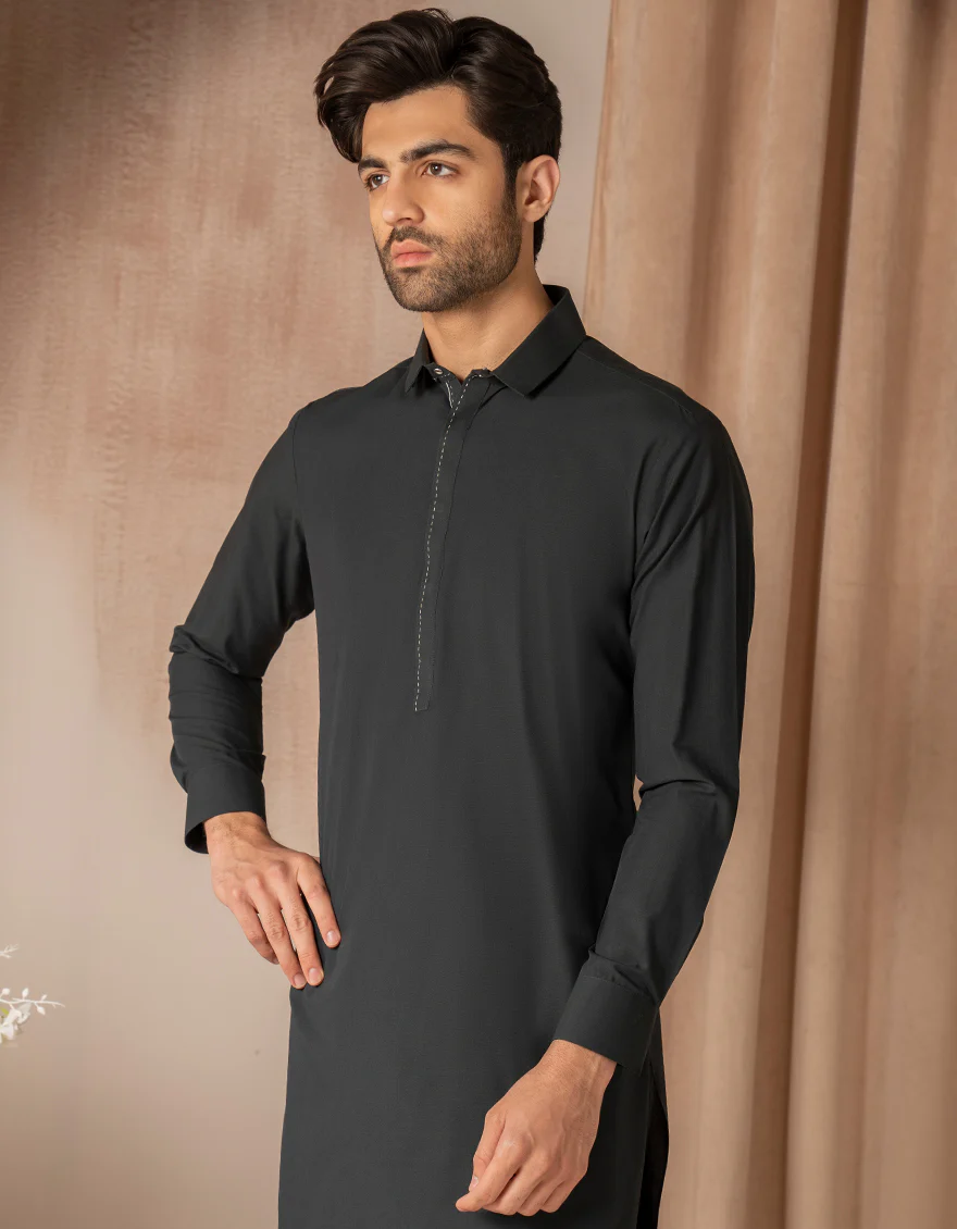 DARK GREEN CVC KAMEEZ SHALWAR | JJKS-S-33428/S25/JJ9788-CL - Image 2