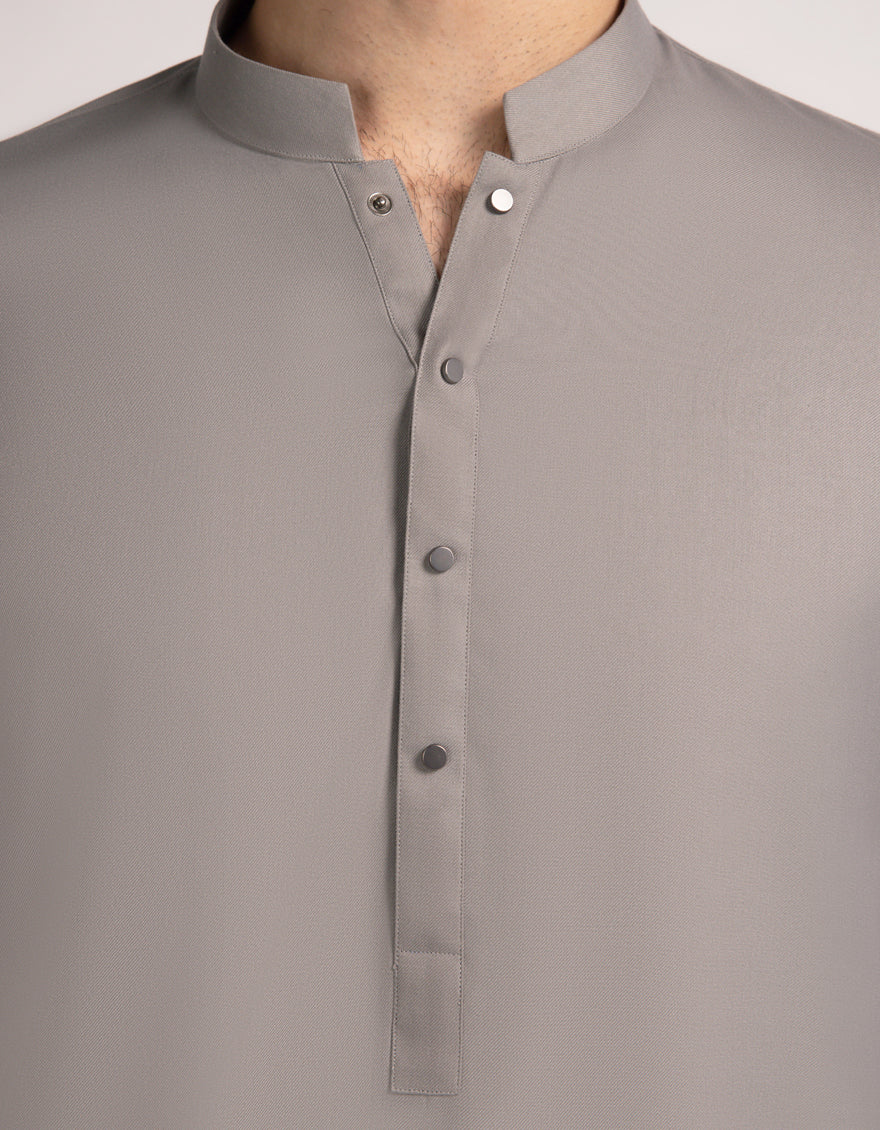STEEL GREY BLENDED KAMEEZ SHALWAR | JJKS-W-47556/S25/JJ10337-PN - Image 3