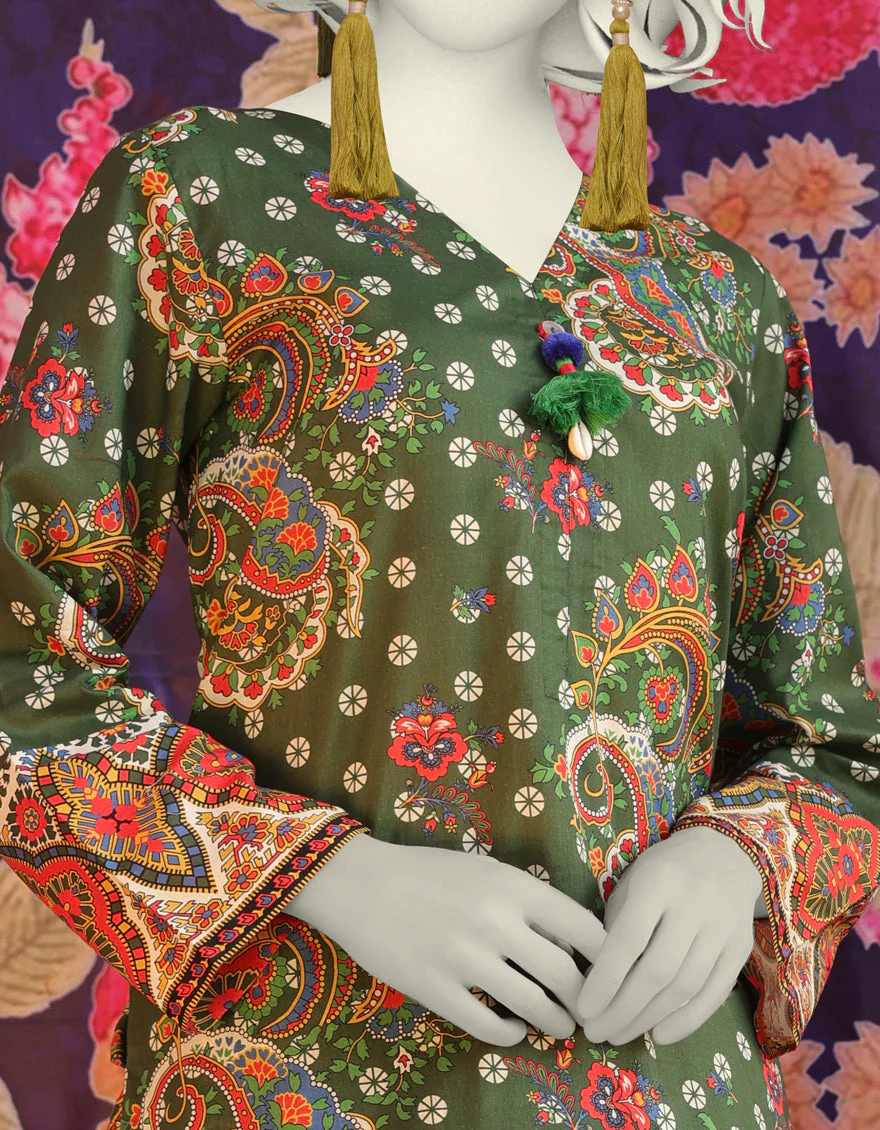 GREEN LAWN KURTI | JJLK-S-JSS-25-301 FB/ESSENTIAL-01 - Image 3