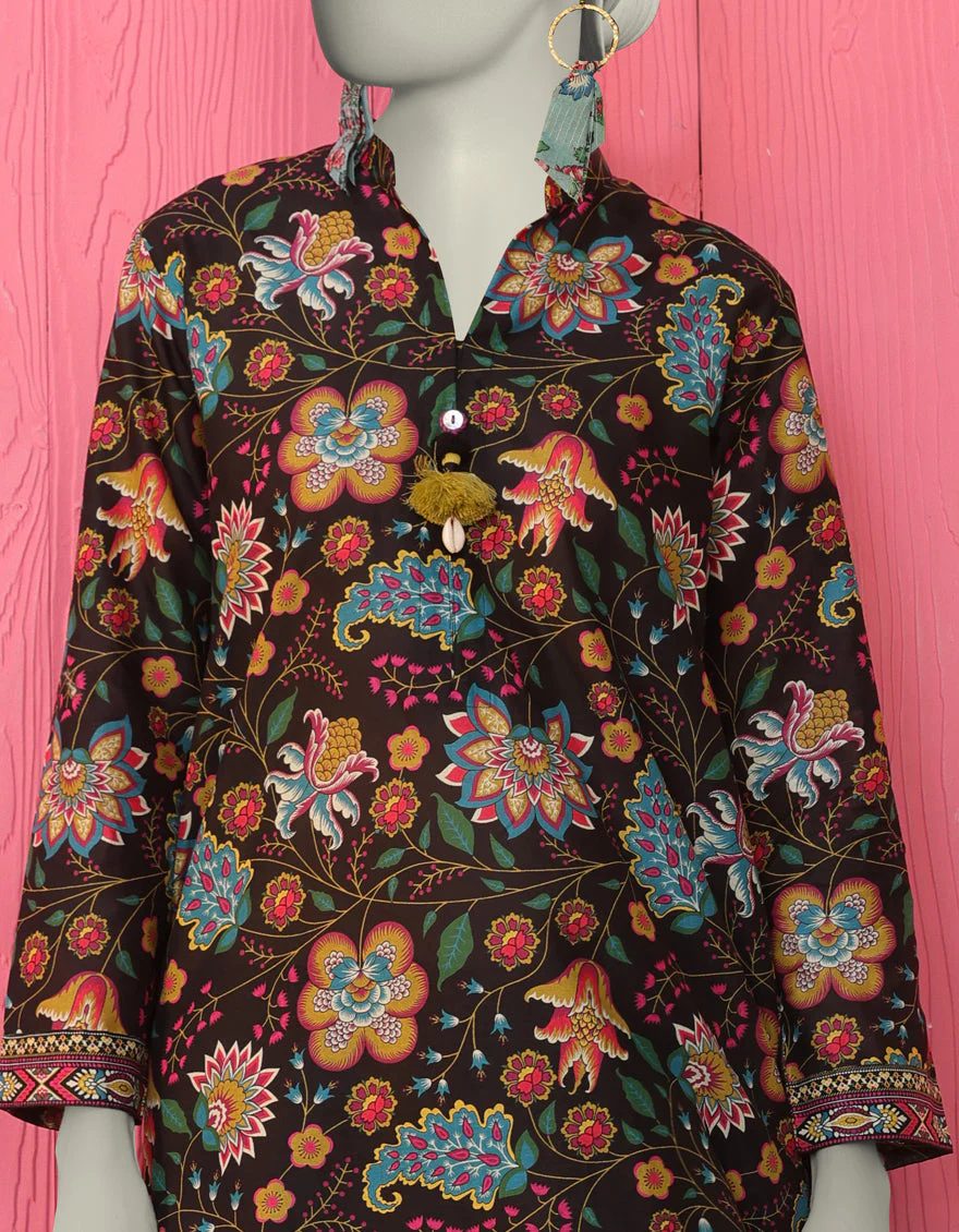 BLACK LAWN KURTI | JJLK-S-JSS-25-303 FB/ESSENTIAL-03 - Image 3