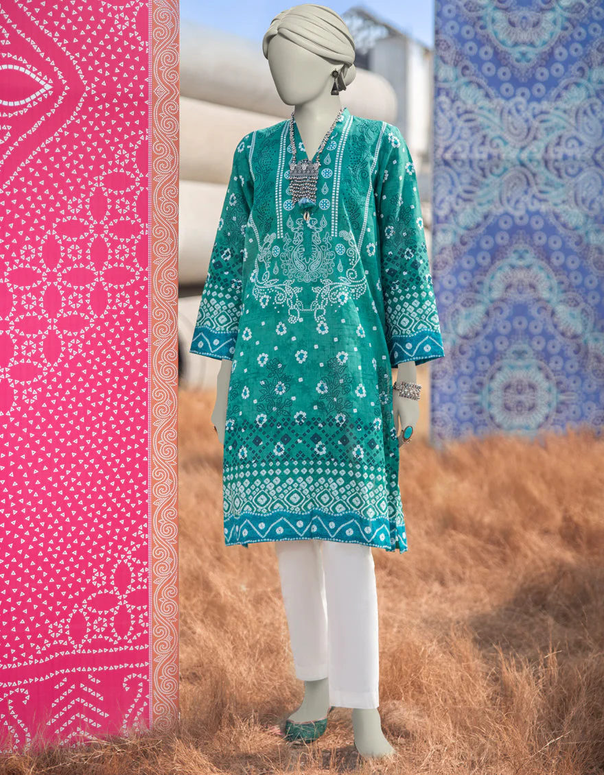 GREEN LAWN KURTI | JJLK-S-JSS-25-355 FB/CHUNRI-03