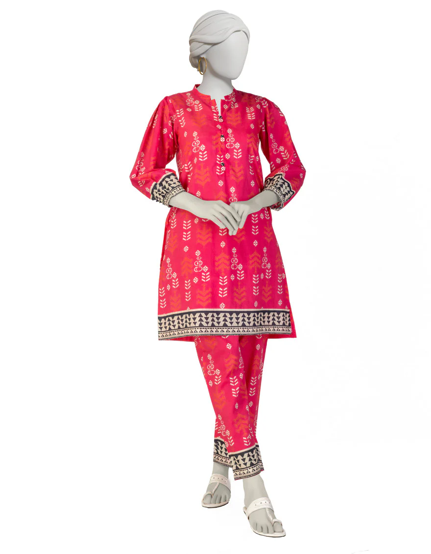 PINK LAWN KURTI | JJLK-S-JSS-25-369 FB/ESSENTIALS-21