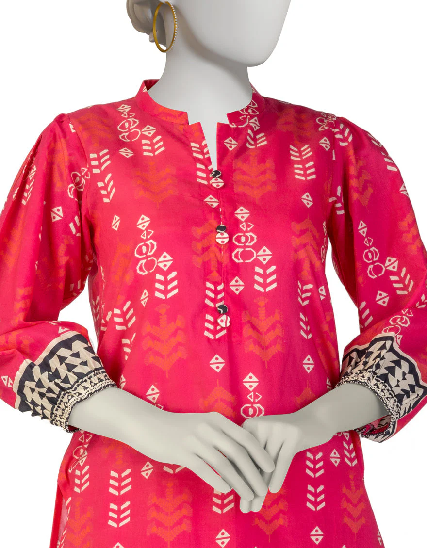 PINK LAWN KURTI | JJLK-S-JSS-25-369 FB/ESSENTIALS-21 - Image 2
