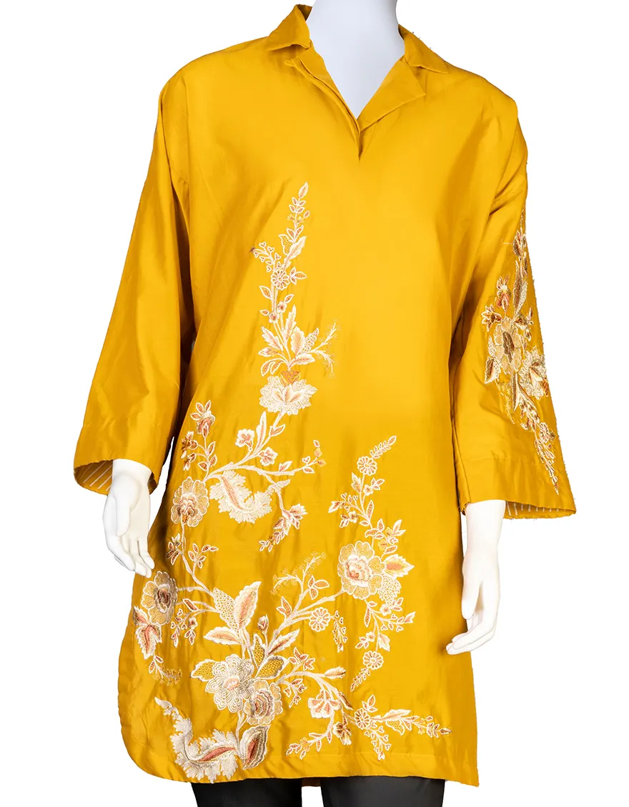 MUSTARD LAWN KURTI | JJLK-S-JSS-25-376 FB/MINIMALIST-4 - Image 2