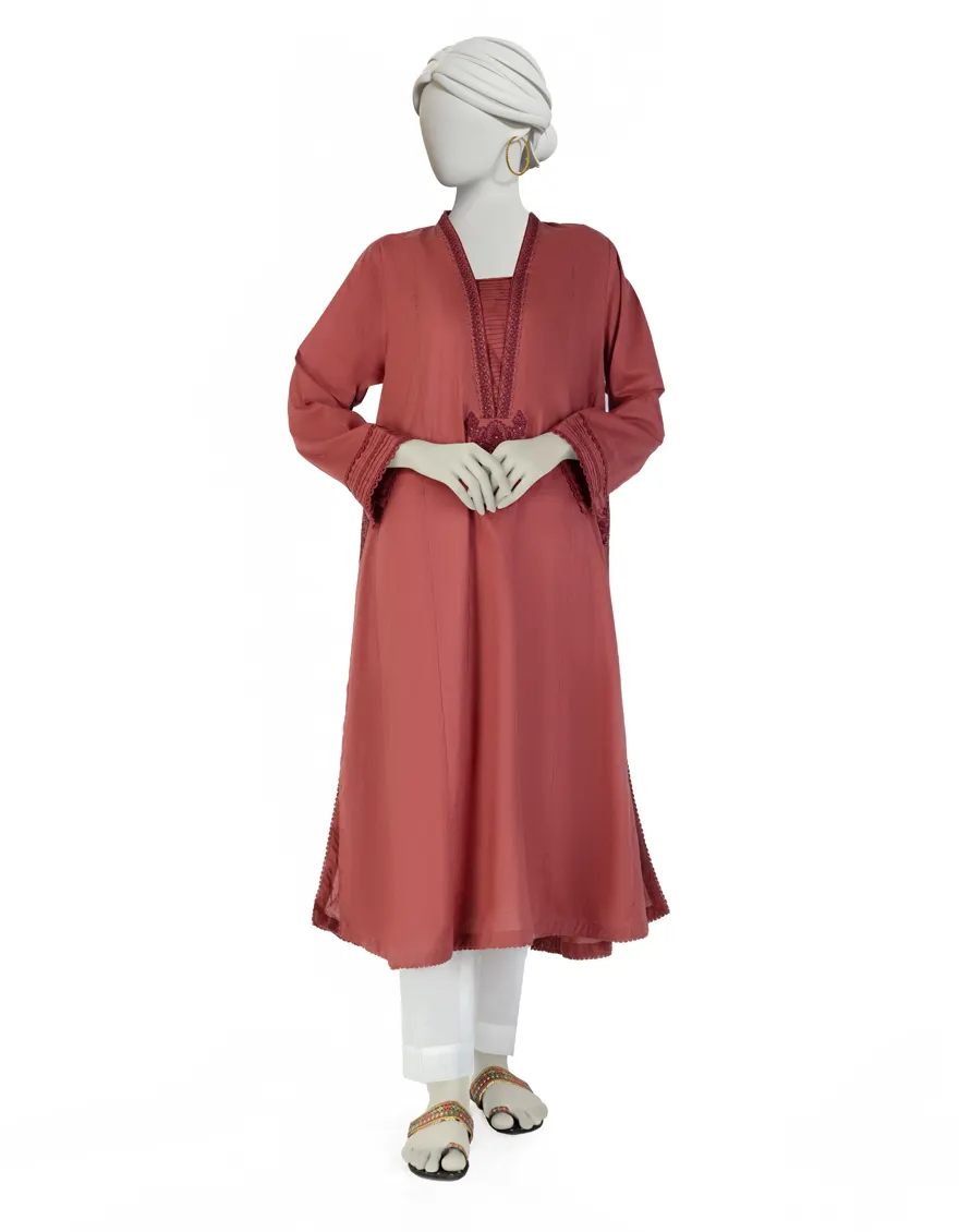 RUST LAWN KURTI | JJLK-S-JSS-25-378 FB/CLASSIC FLARE-02