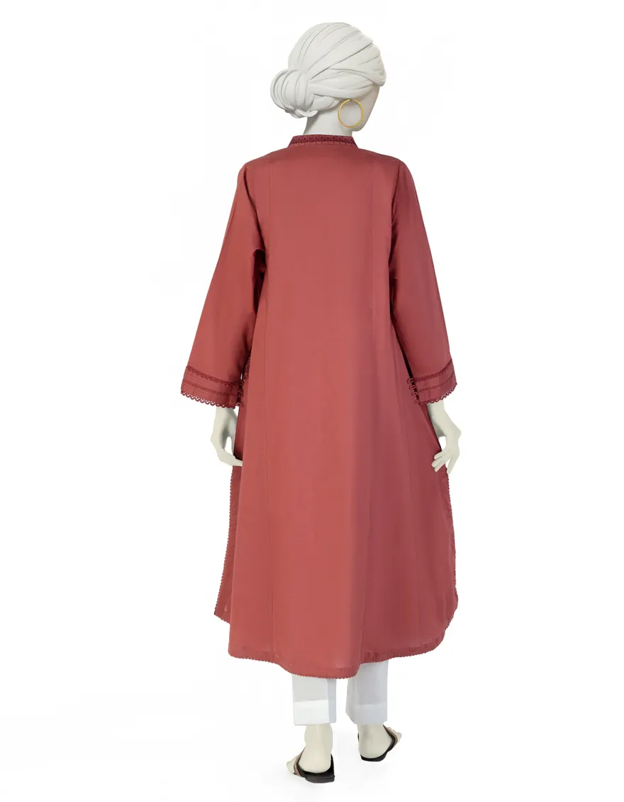 RUST LAWN KURTI | JJLK-S-JSS-25-378 FB/CLASSIC FLARE-02 - Image 3