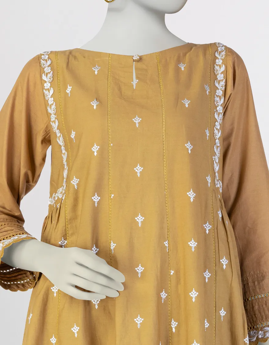 OCHRE LAWN KURTI | JJLK-S-JSS-25-379 FB/CLASSIC FLARE-03 - Image 3