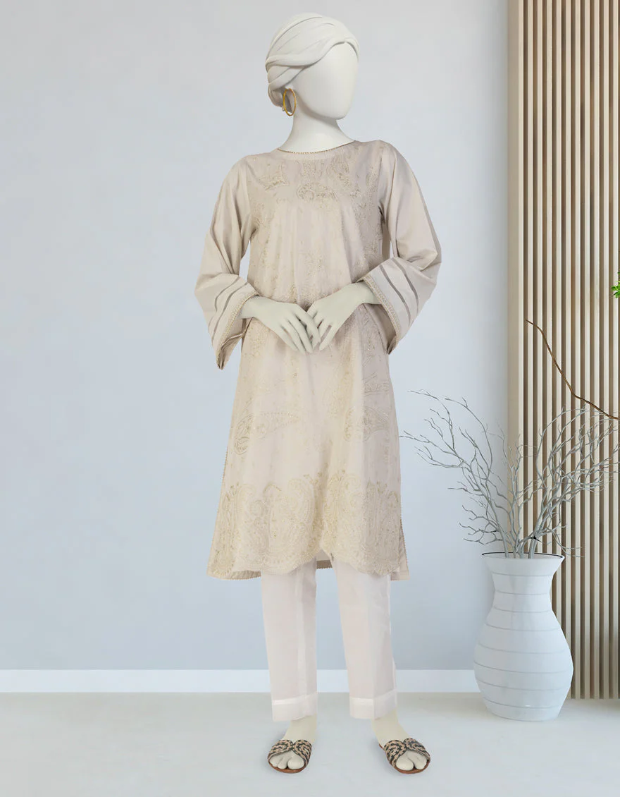 BEIGE LAWN KURTI | JJLK-S-JSS-25-382 FB/JEWEL TONES-02