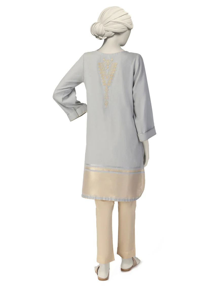 GREY JACQUARD KURTI | JJLK-S-JSS-25-399 FB/ROYAL-001 - Image 2
