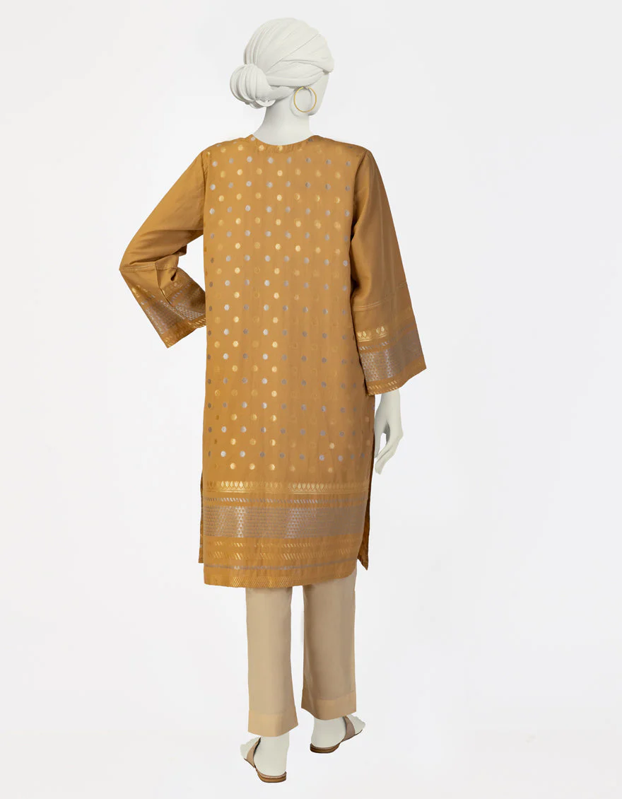 MUSTARD JACQUARD KURTI | JJLK-S-JSS-25-403 FB/ROYAL-05 - Image 2