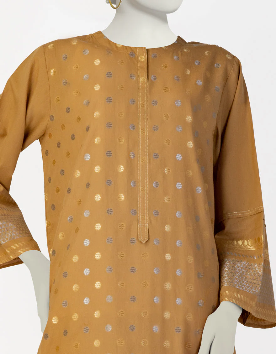 MUSTARD JACQUARD KURTI | JJLK-S-JSS-25-403 FB/ROYAL-05 - Image 3