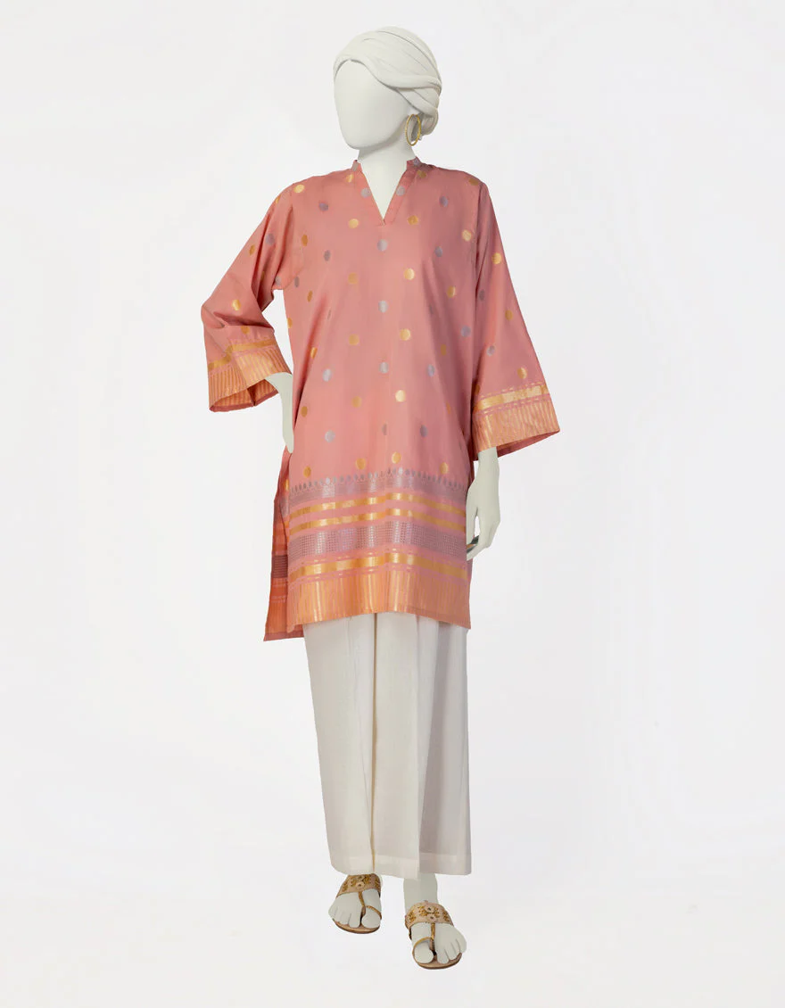 PINK JACQUARD KURTI | JJLK-S-JSS-25-404 FB/ROYAL-06