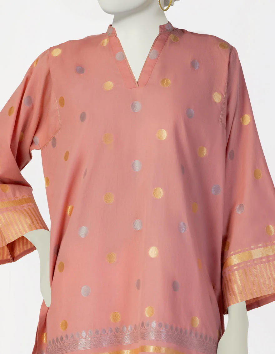 PINK JACQUARD KURTI | JJLK-S-JSS-25-404 FB/ROYAL-06 - Image 3