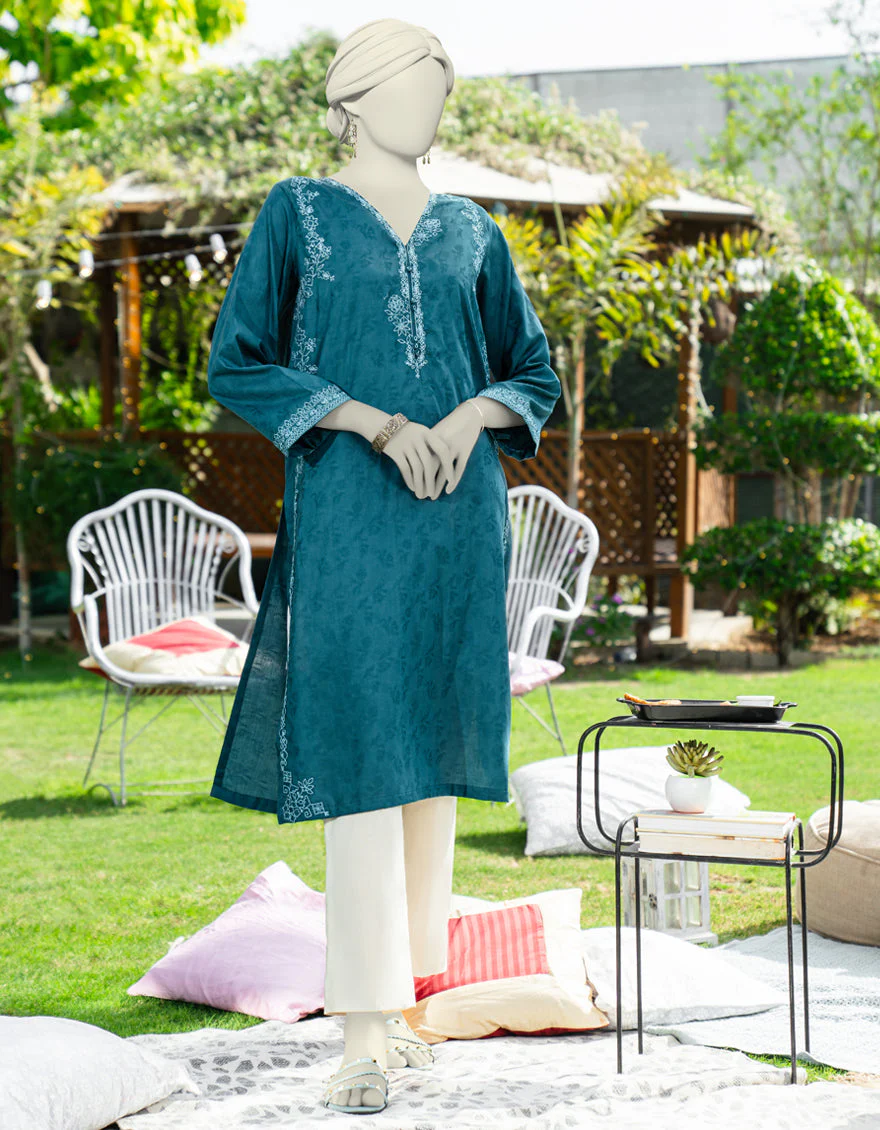 BLUE DOBBY KURTI | JJLK-S-JSS-25-449 FB/CLEAN LINES-02