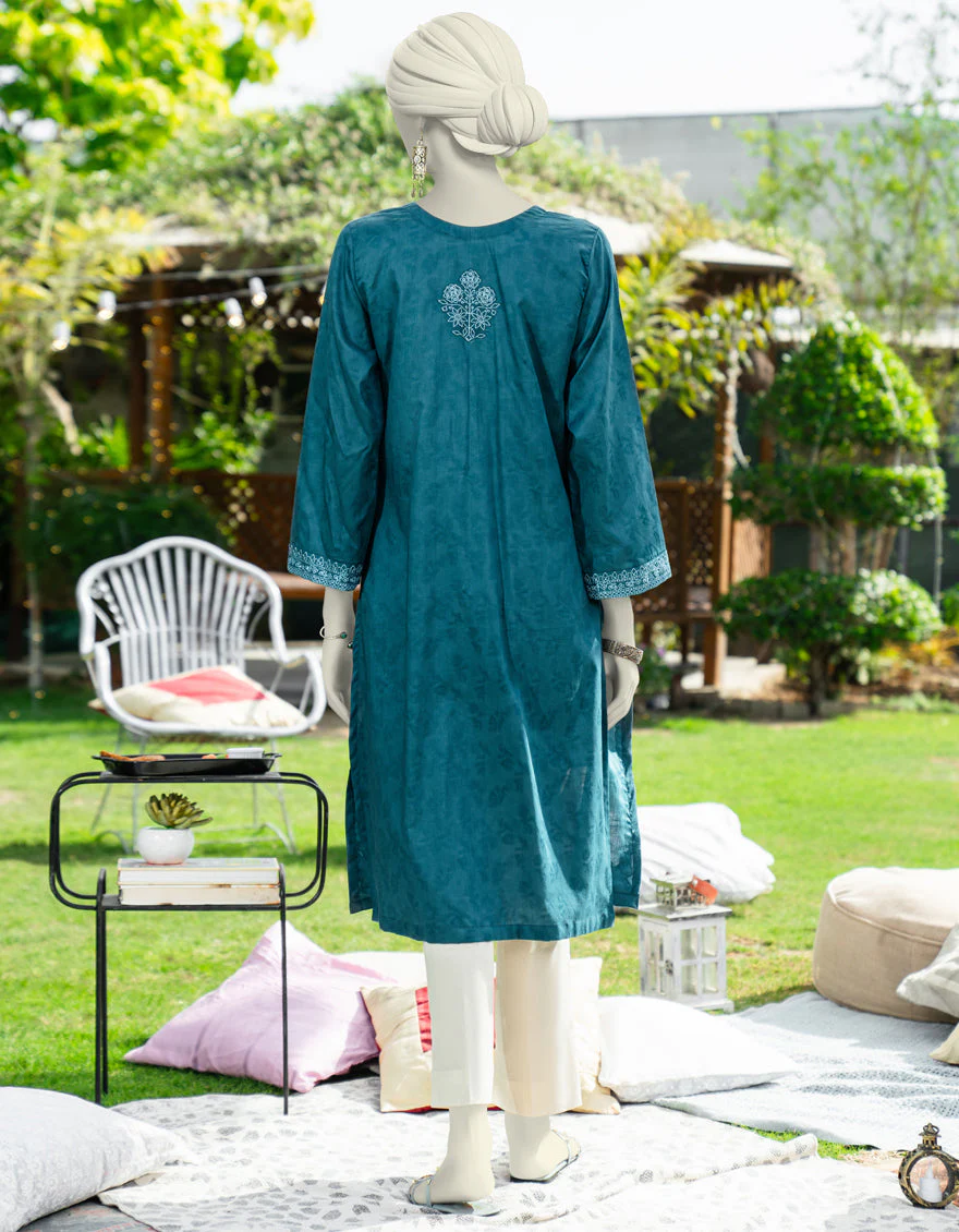 BLUE DOBBY KURTI | JJLK-S-JSS-25-449 FB/CLEAN LINES-02 - Image 3
