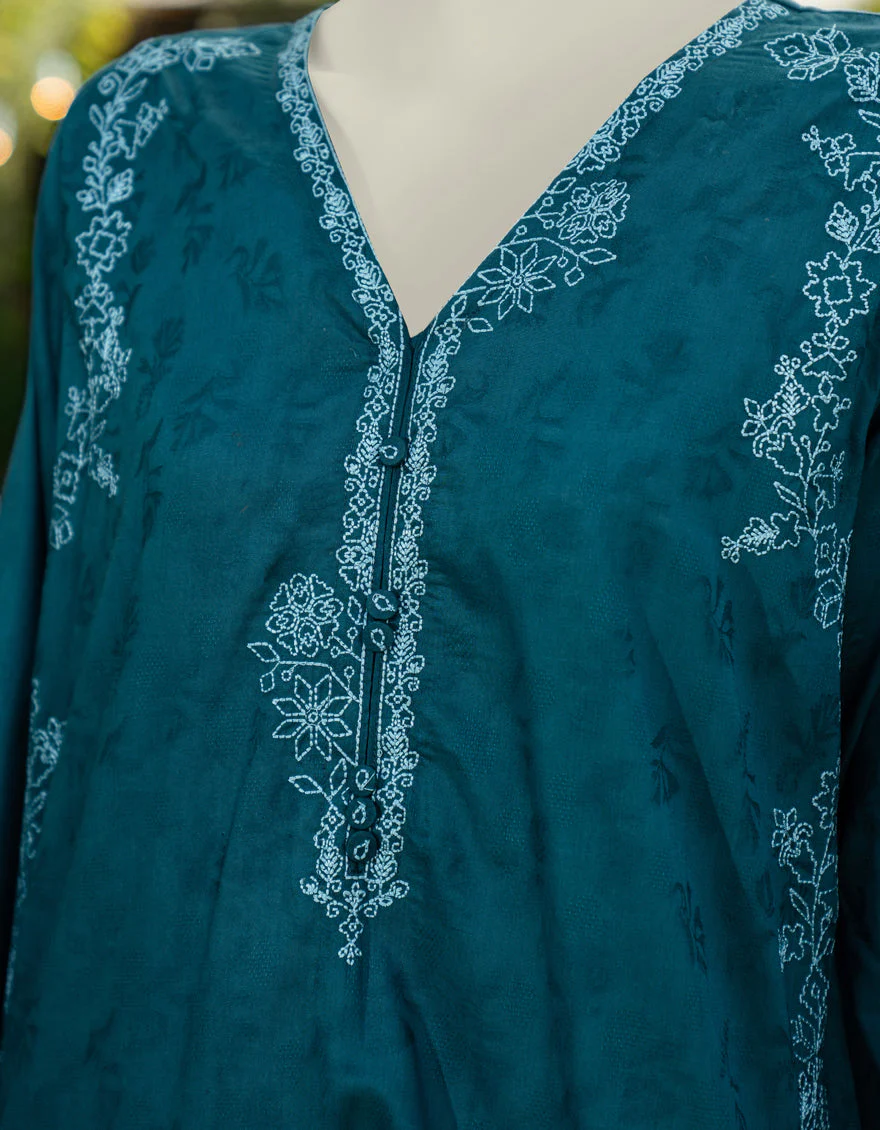 BLUE DOBBY KURTI | JJLK-S-JSS-25-449 FB/CLEAN LINES-02 - Image 4