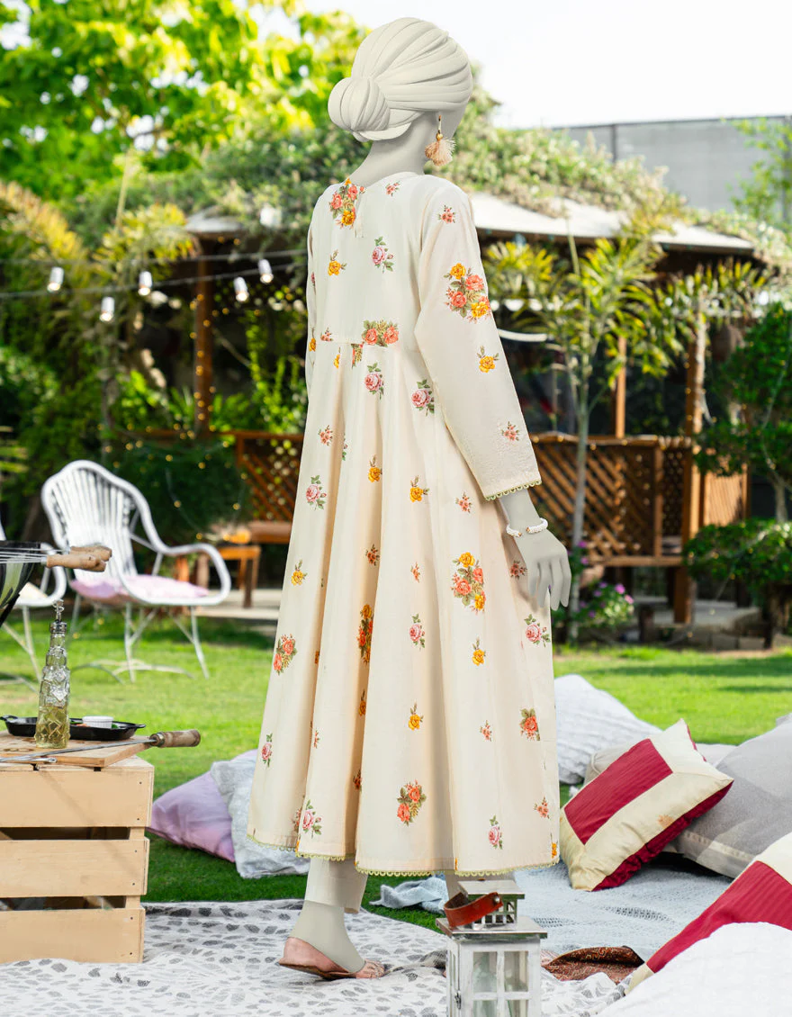 BEIGE LAWN KURTI | JJLK-S-JSS-25-452 FB/CRUSHED FLORAL-02 - Image 3