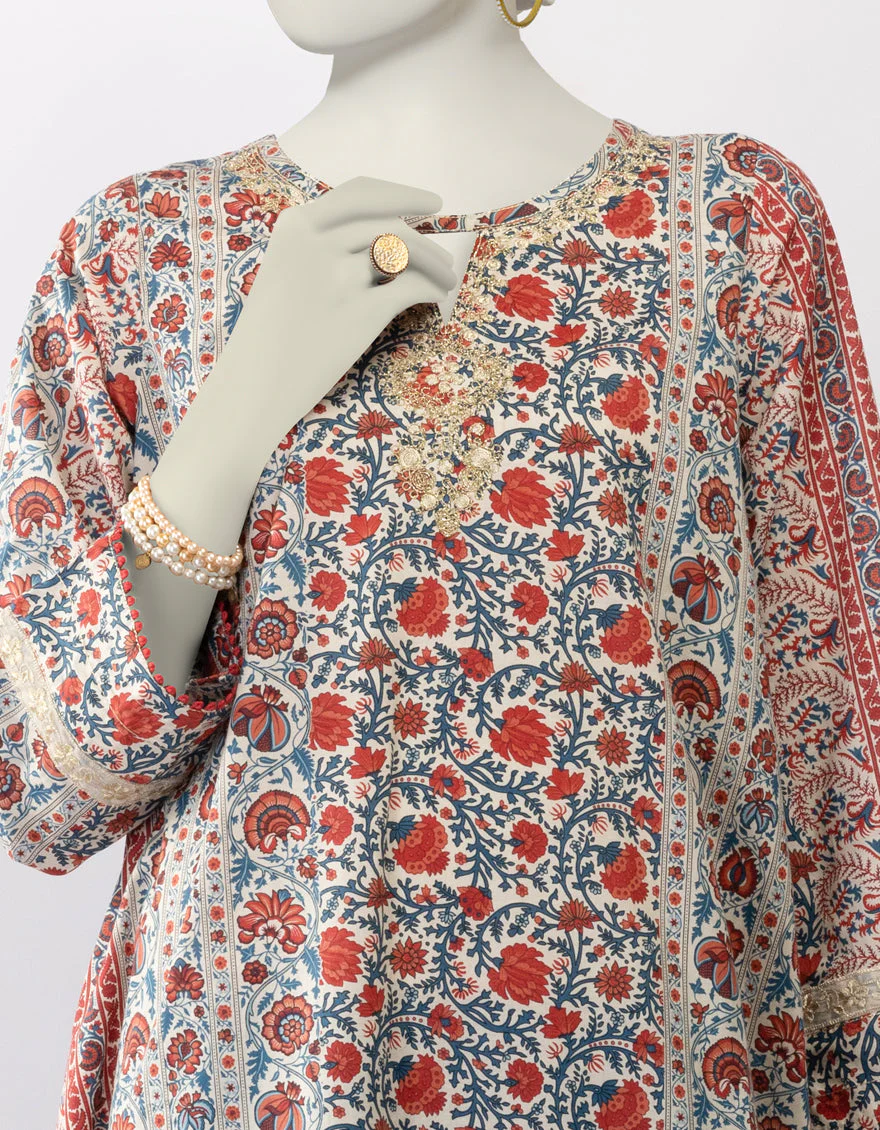 MULTICOLOR LAWN KURTI | JJLK-S-JSS-25-455-A FB/TWO PRINT-1A - Image 3