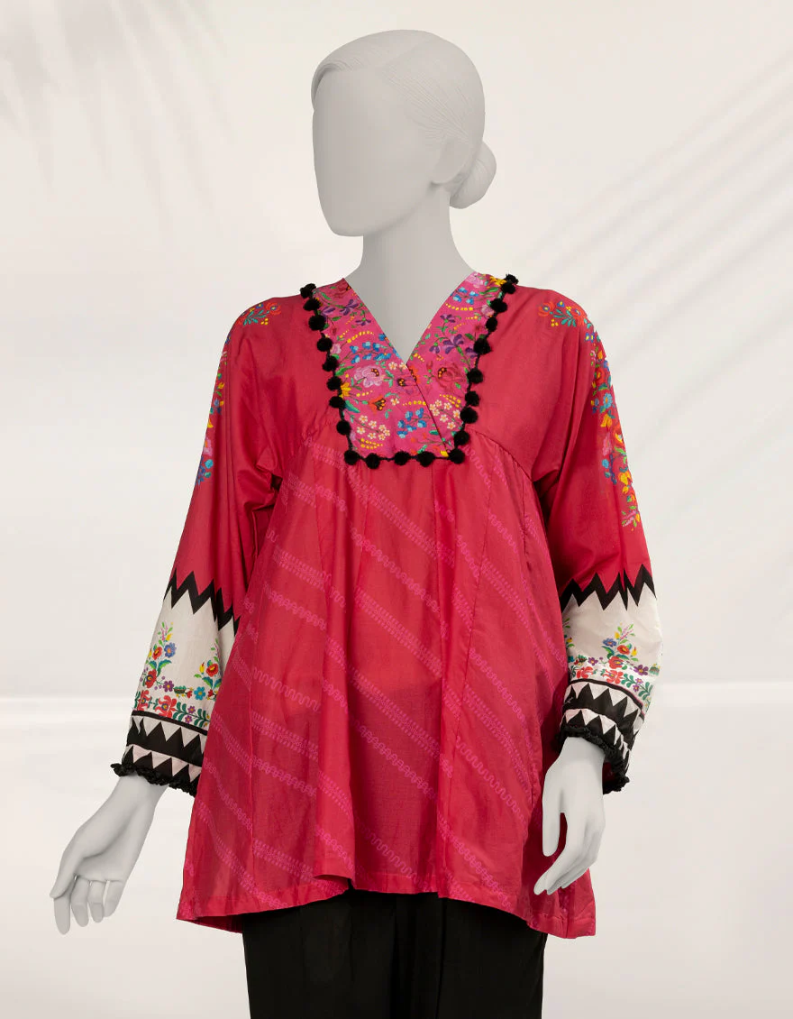 PINK LAWN KURTI | JJLK-S-JSS-25-529 FB/POLISH-4 - Image 3