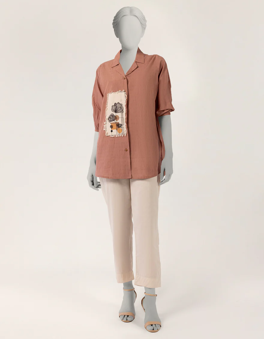BROWN DOBBY KURTI | JJLK-S-JSS-26-537 FB/ECO-CONCIOUS-GEN-01