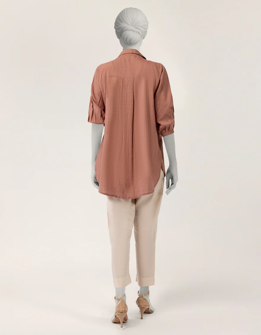 BROWN DOBBY KURTI | JJLK-S-JSS-26-537 FB/ECO-CONCIOUS-GEN-01 - Image 3
