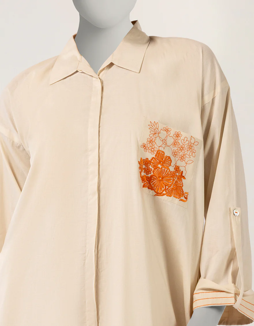 OFF WHITE DOBBY KURTI | JJLK-S-JSS-26-539 FB/ECO-CONCIOUS-GEN-03 - Image 3