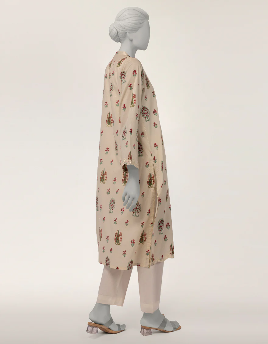 BEIGE LAWN KURTI | JJLK-S-JSS-26-589 FB/ASSORTMENT-01 - Image 3