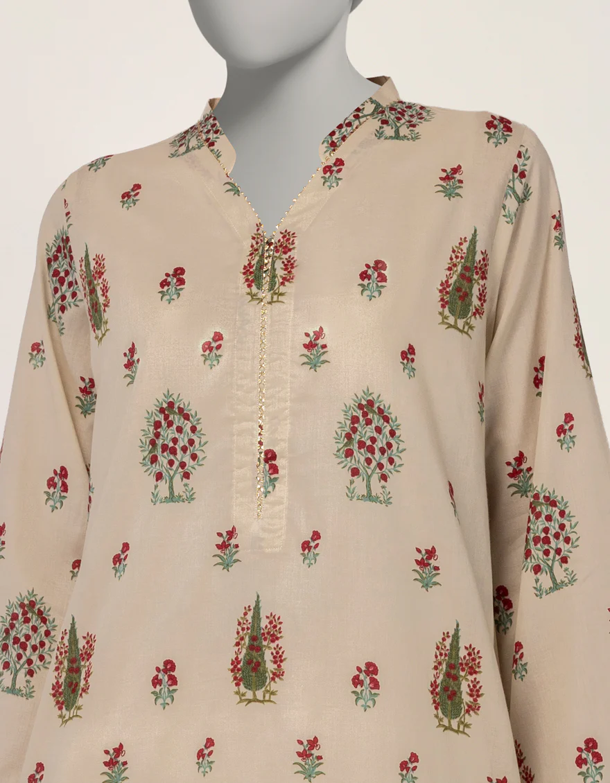 BEIGE LAWN KURTI | JJLK-S-JSS-26-589 FB/ASSORTMENT-01 - Image 4