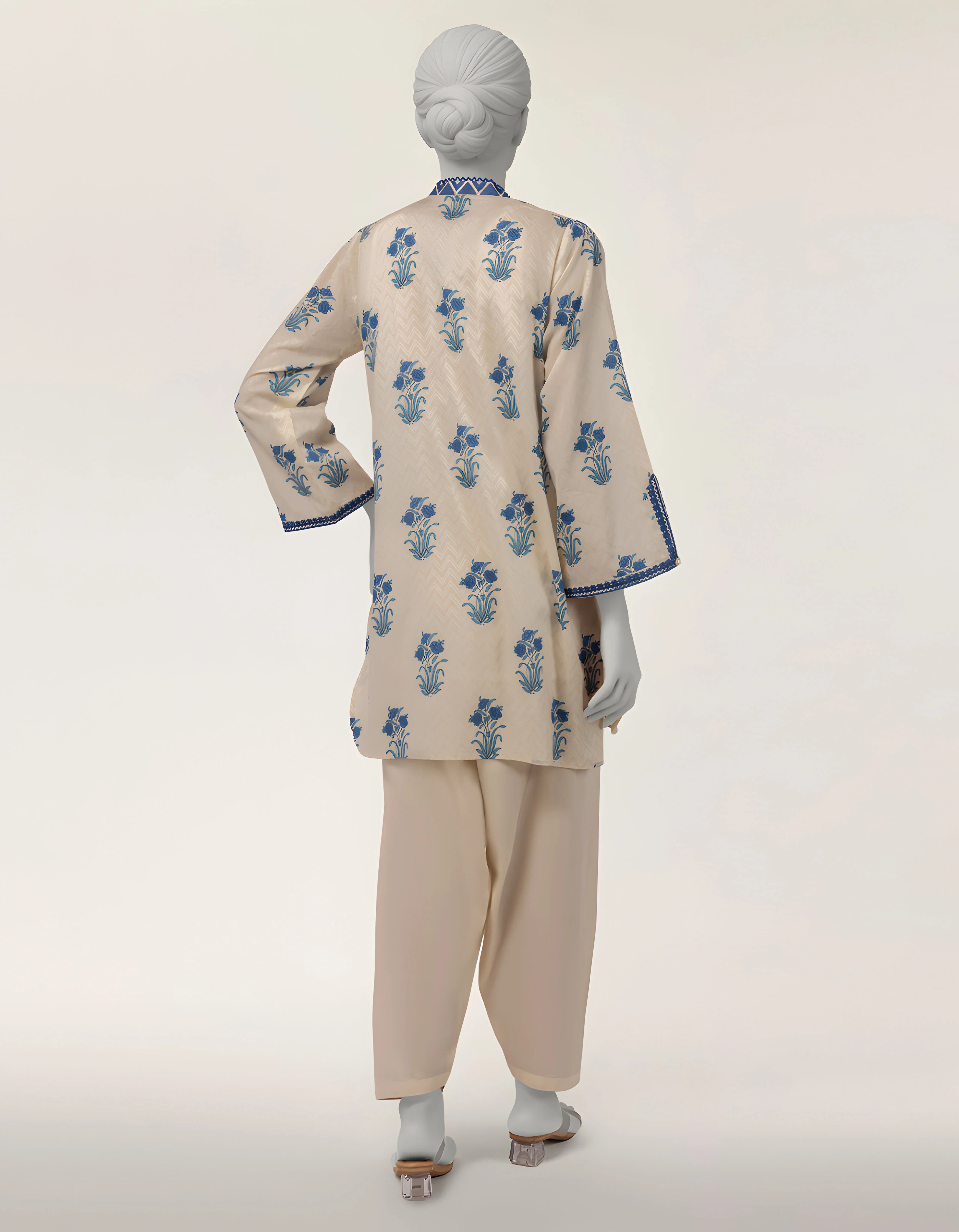 BEIGE LAWN KURTI | JJLK-S-JSS-26-590 FB/ASSORTMENT-02 - Image 3