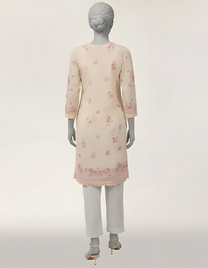 BEIGE LAWN KURTI | JJLK-S-JSS-26-602 FB/ASSORTMENT-14 - Image 2