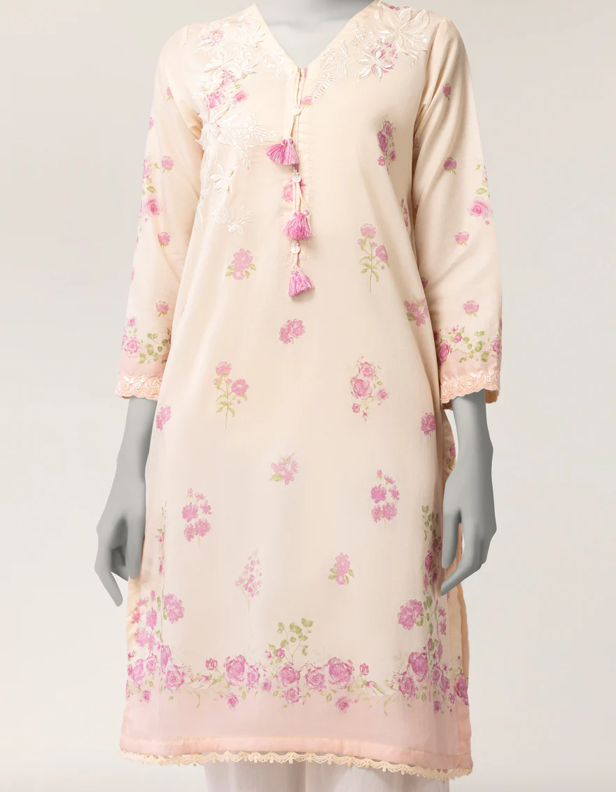 BEIGE LAWN KURTI | JJLK-S-JSS-26-602 FB/ASSORTMENT-14 - Image 3