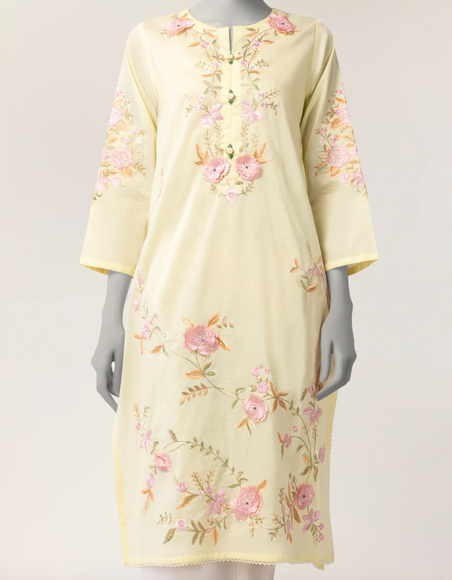 YELLOW DOBBY KURTI | JJLK-S-JSS-26-609 FB/ASSORTMENT-21 - Image 3