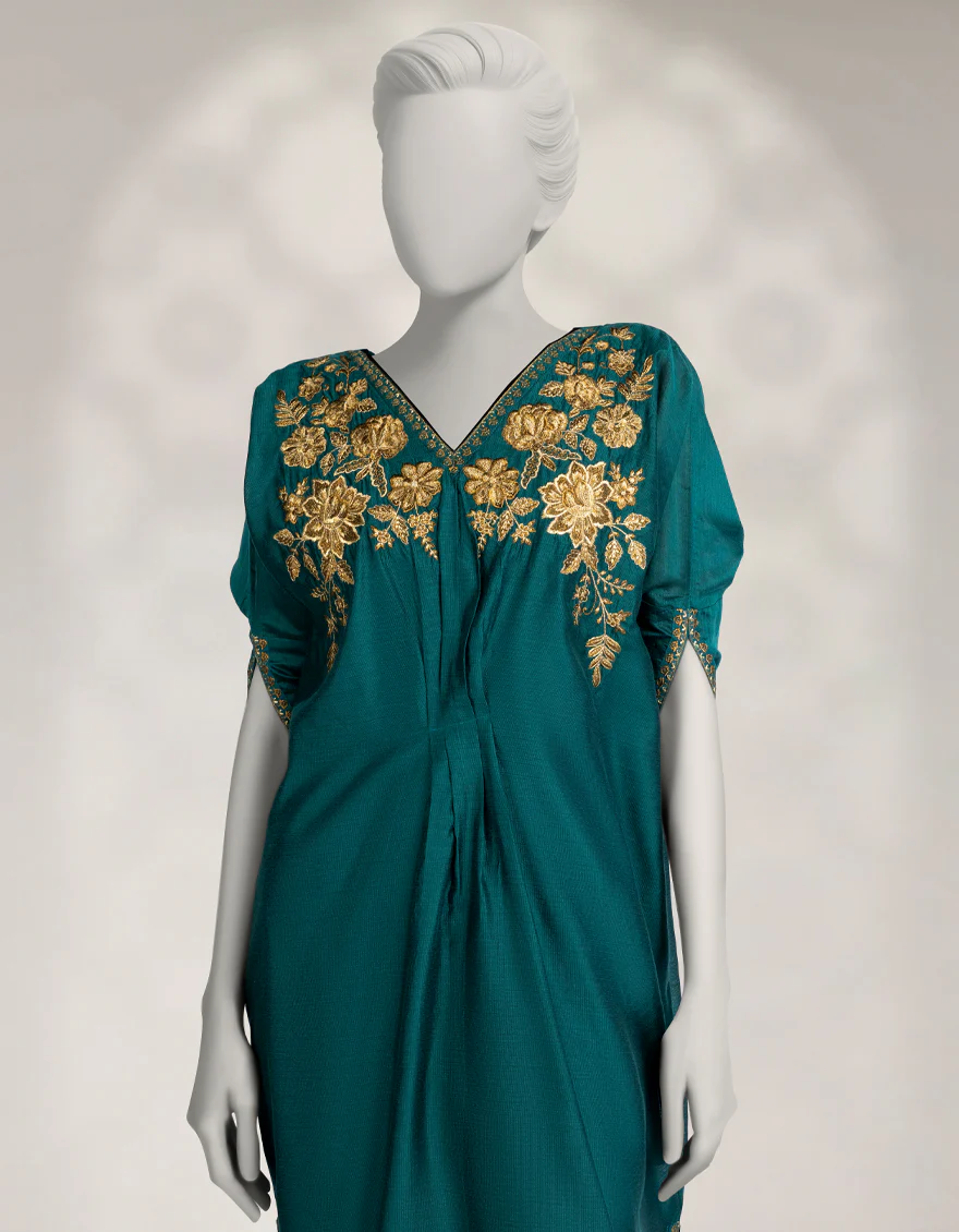 GREEN COTTON KURTI | JJLK-W-JFS-25-226 FB/ELFESYA-06 - Image 2