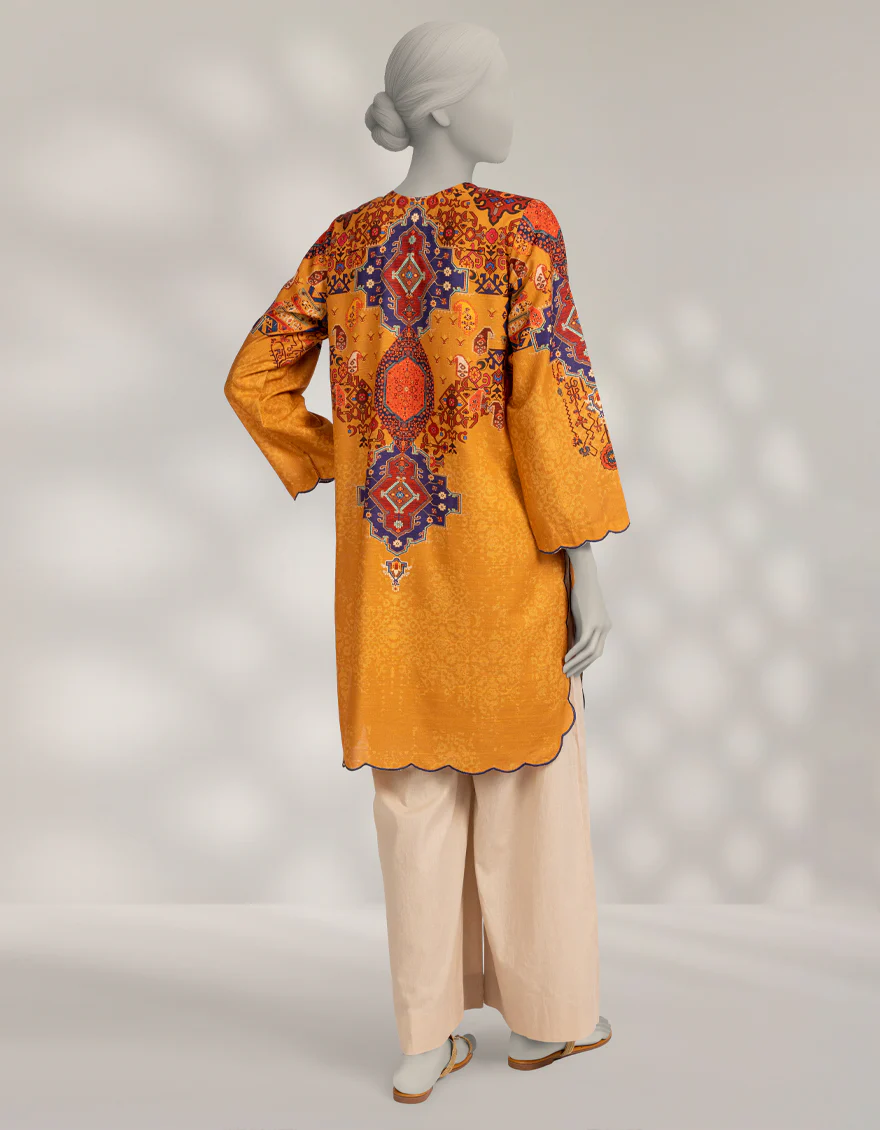 CHROME KHADDAR SLUB KURTI | JJLK-W-JSS-25-569 FB/MOROCCAN RUG-04 - Image 3