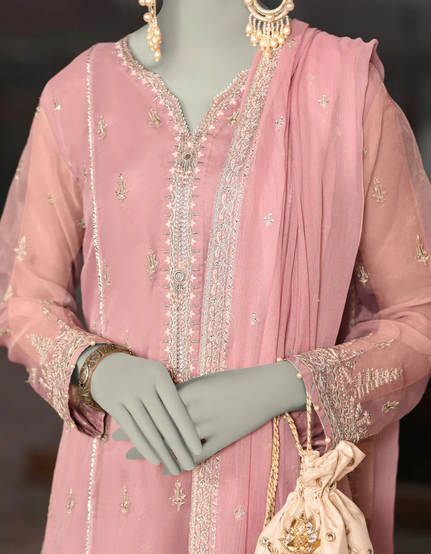 LILAC ORGANZA 3PC UNSTITCHED | JJLS-S-JFU-25-705 FB/FALAK-05 - Image 4