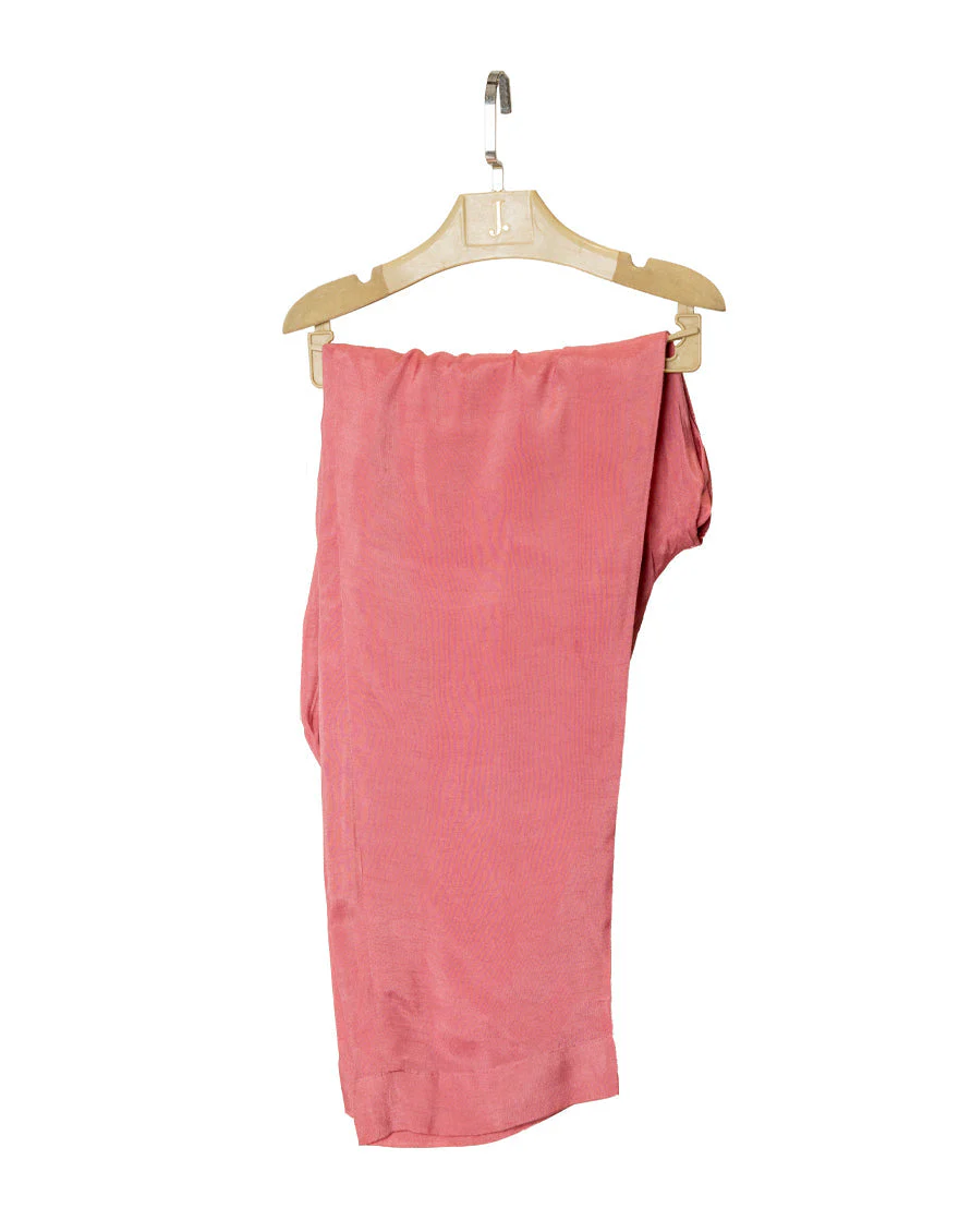PINK RAW SILK TROUSERS | JJLT-S-25-8024 FB/JH-332