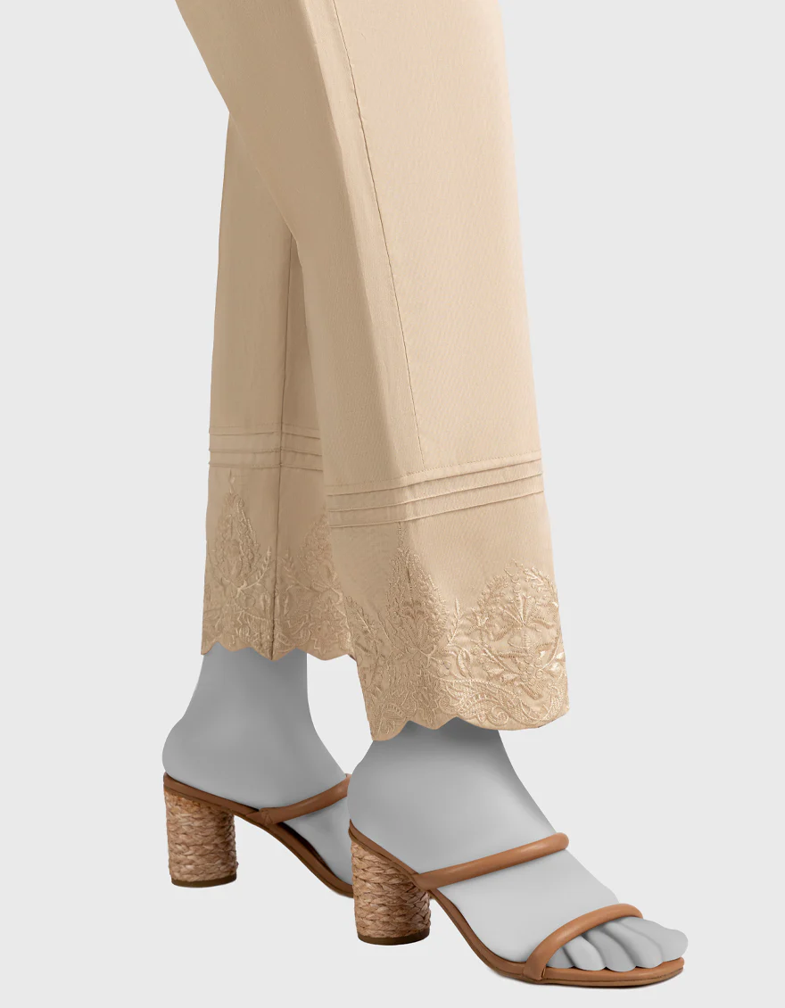 BEIGE CAMBRIC TROUSERS | JJLT-W-25-8067-D FB/EMB-T-04 - Image 2