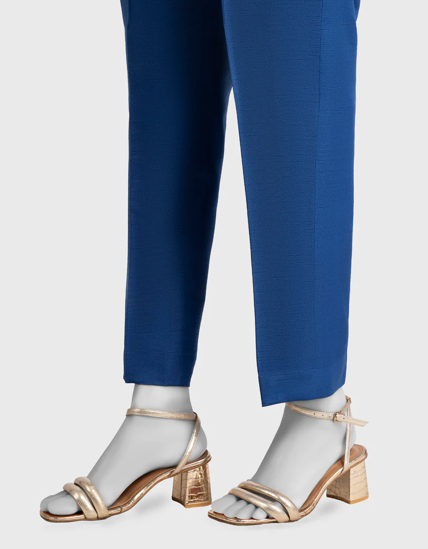 BLUE RAW SILK TROUSERS | JJLT-W-25-8073 FB/ELFESYA-04 - Image 2