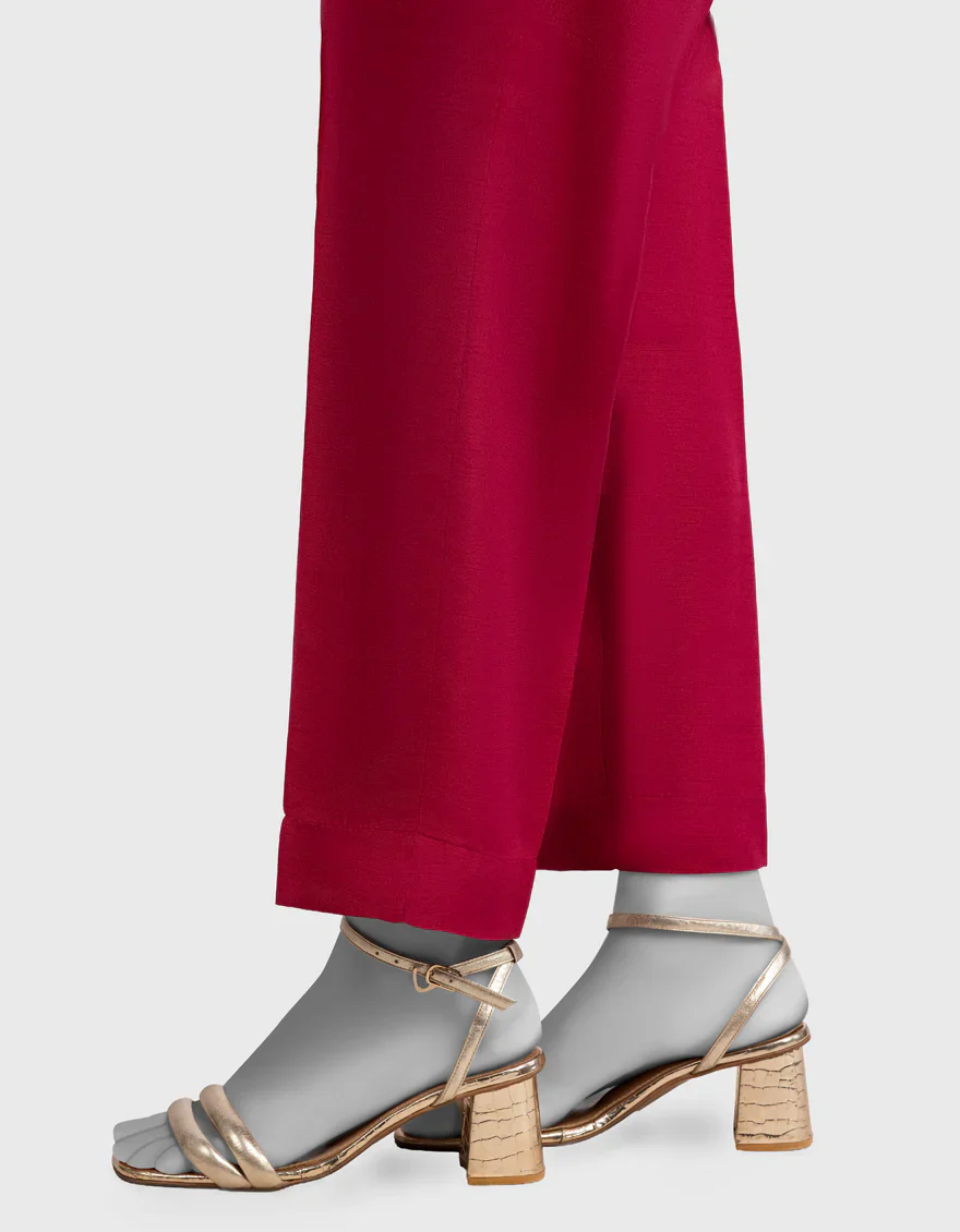 MAROON RAW SILK TROUSERS | JJLT-W-25-8074 FB/ELFESYA-05 - Image 2