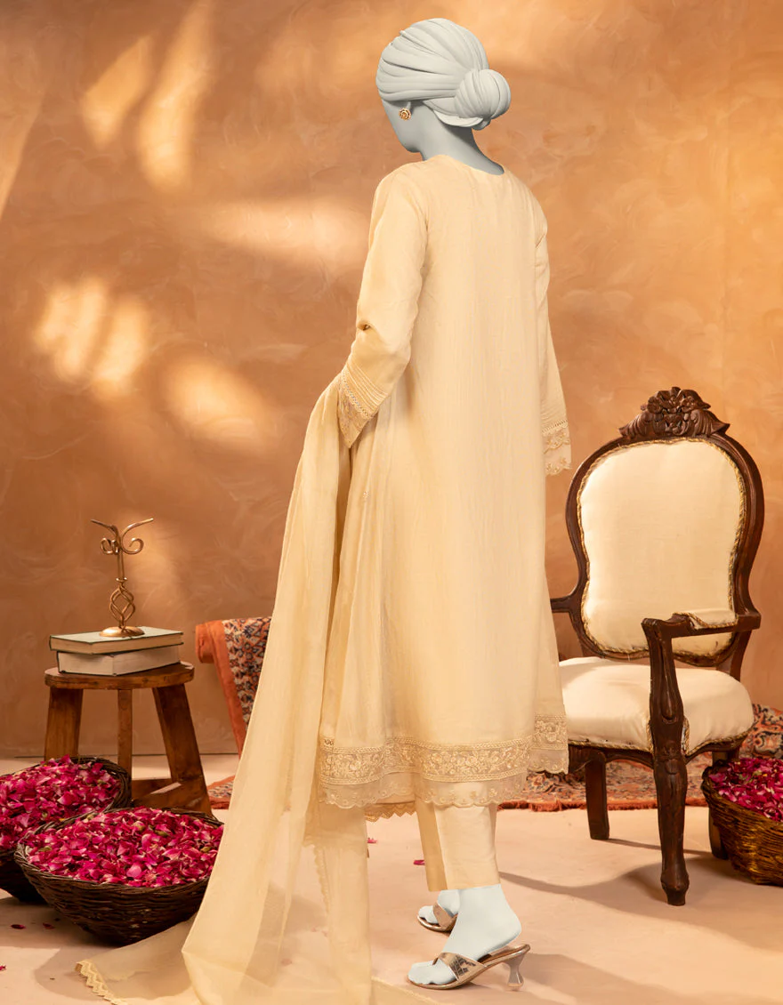 BEIGE KHADDI 3PC STITCHED | JJPW-S-JPS-25-3912 FB/DANEEN-12 - Image 2
