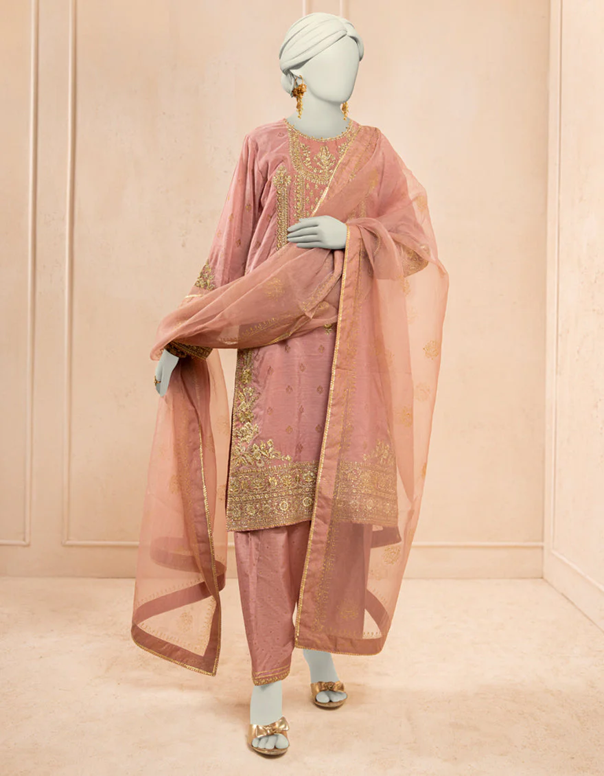 PINK PAPER COTTON 3PC STITCHED | JJPW-S-JPS-25-3927 FB/DANEEN-03
