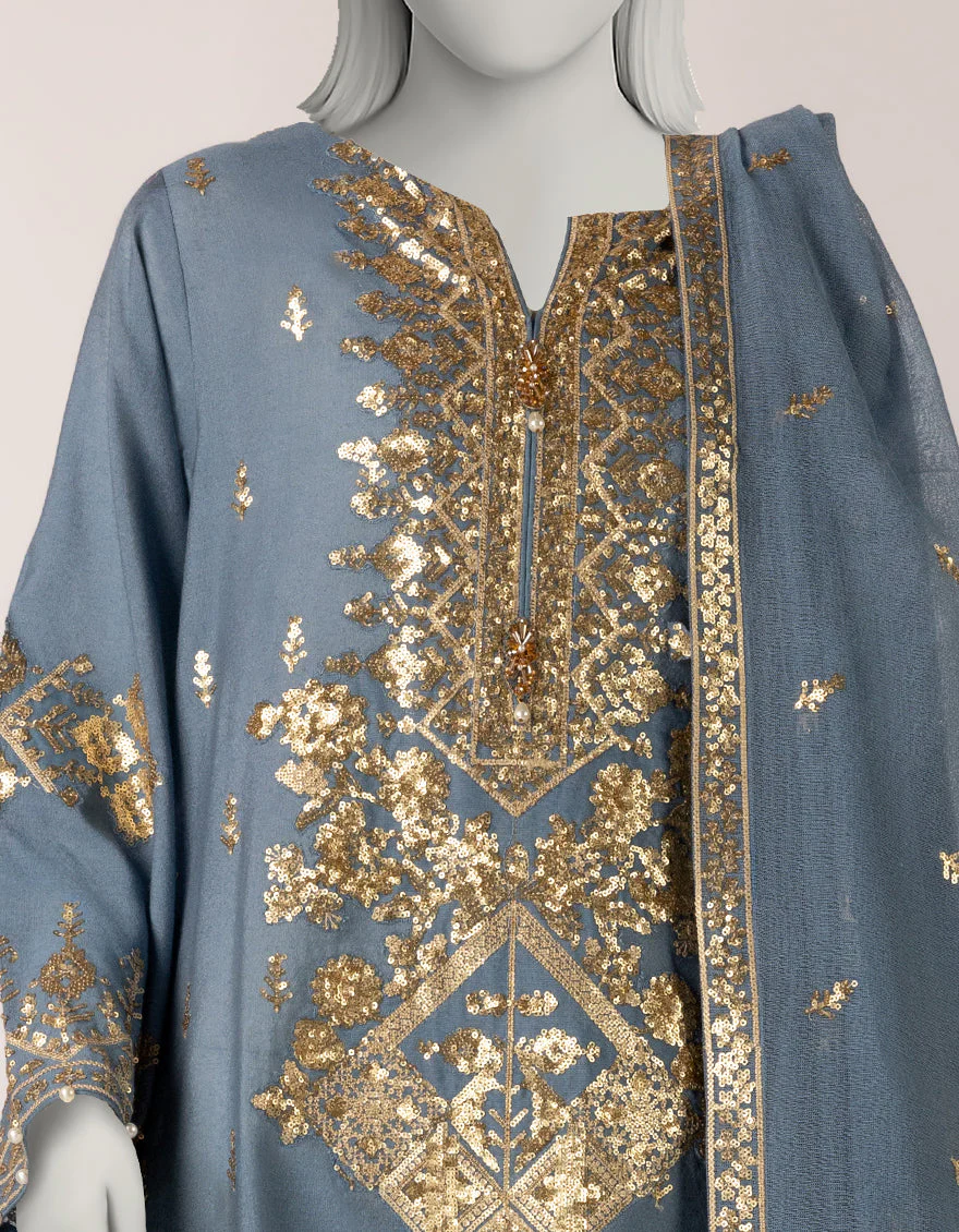 BLUE COTTON NET 3PC STITCHED | JJPW-S-JPS-25-3941 FB/DANEEN-3 - Image 2