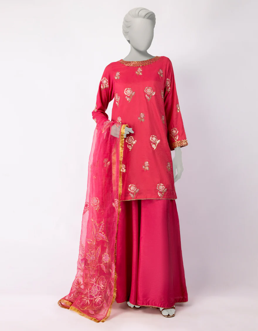 PINK PAPER COTTON 3PC STITCHED | JJPW-W-JPS-25-3946 FB/DANEEN-03