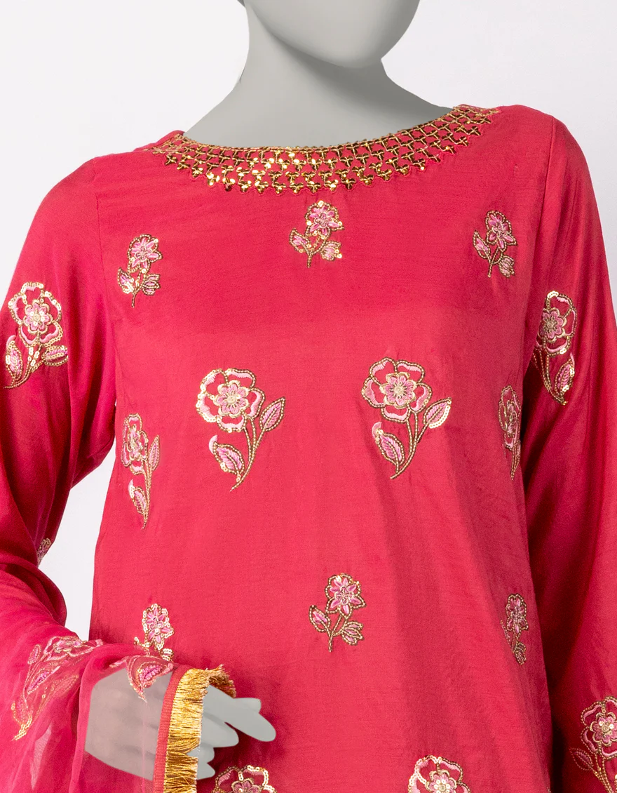 PINK PAPER COTTON 3PC STITCHED | JJPW-W-JPS-25-3946 FB/DANEEN-03 - Image 4