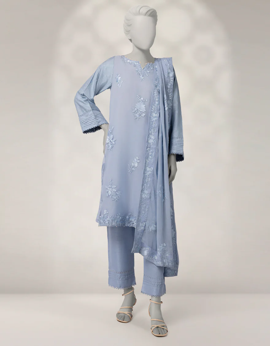 BLUE JACQUARD 3PC STITCHED | JJPW-W-JPS-25-3951 FB/MUSE-2