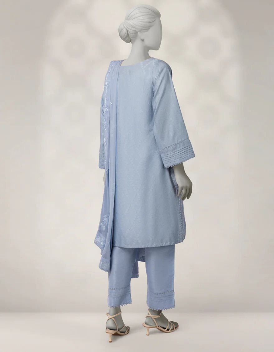 BLUE JACQUARD 3PC STITCHED | JJPW-W-JPS-25-3951 FB/MUSE-2 - Image 2