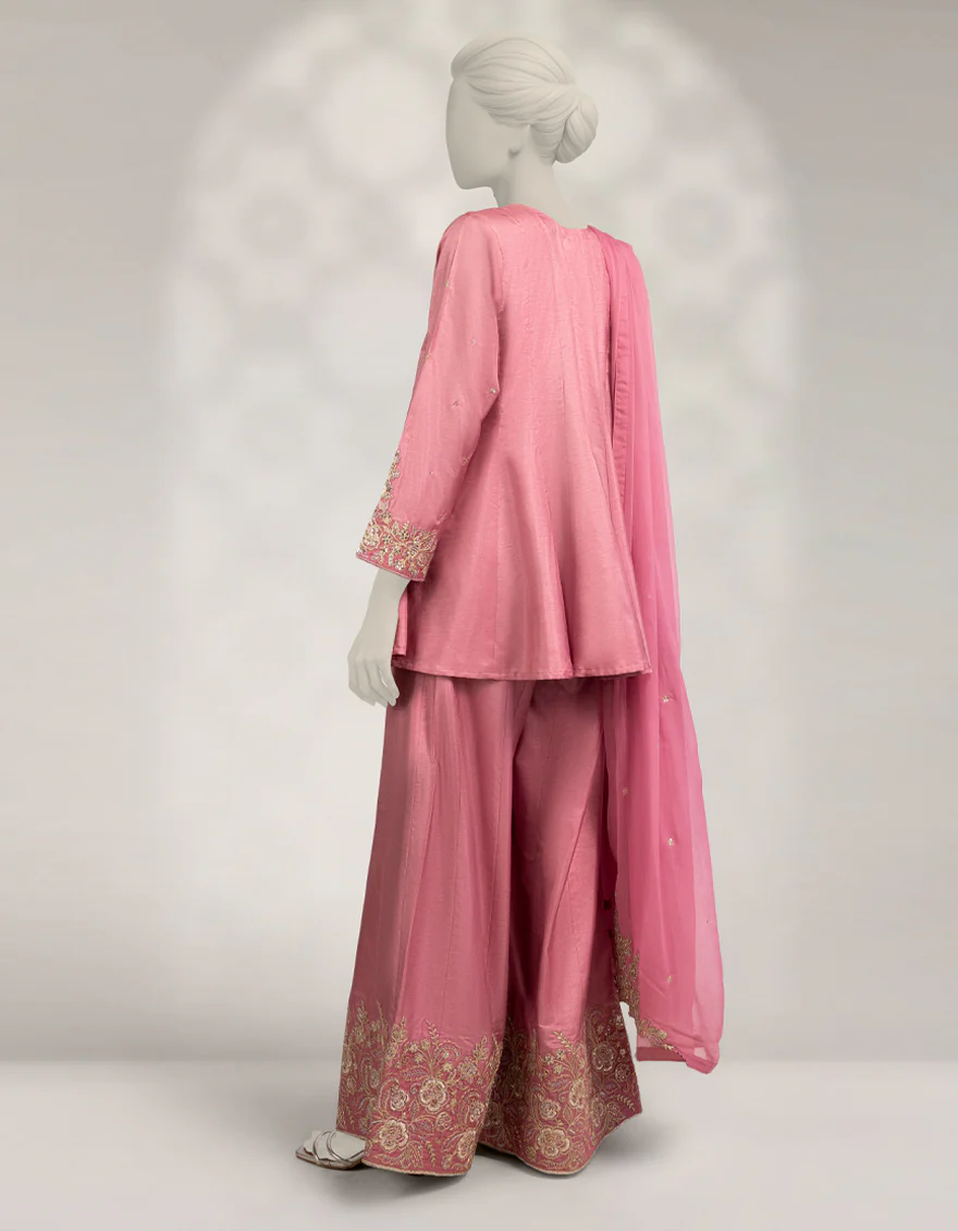 PINK RAW SILK 3PC STITCHED | JJPW-W-JPS-25-3966 FB/INARA-13 - Image 3
