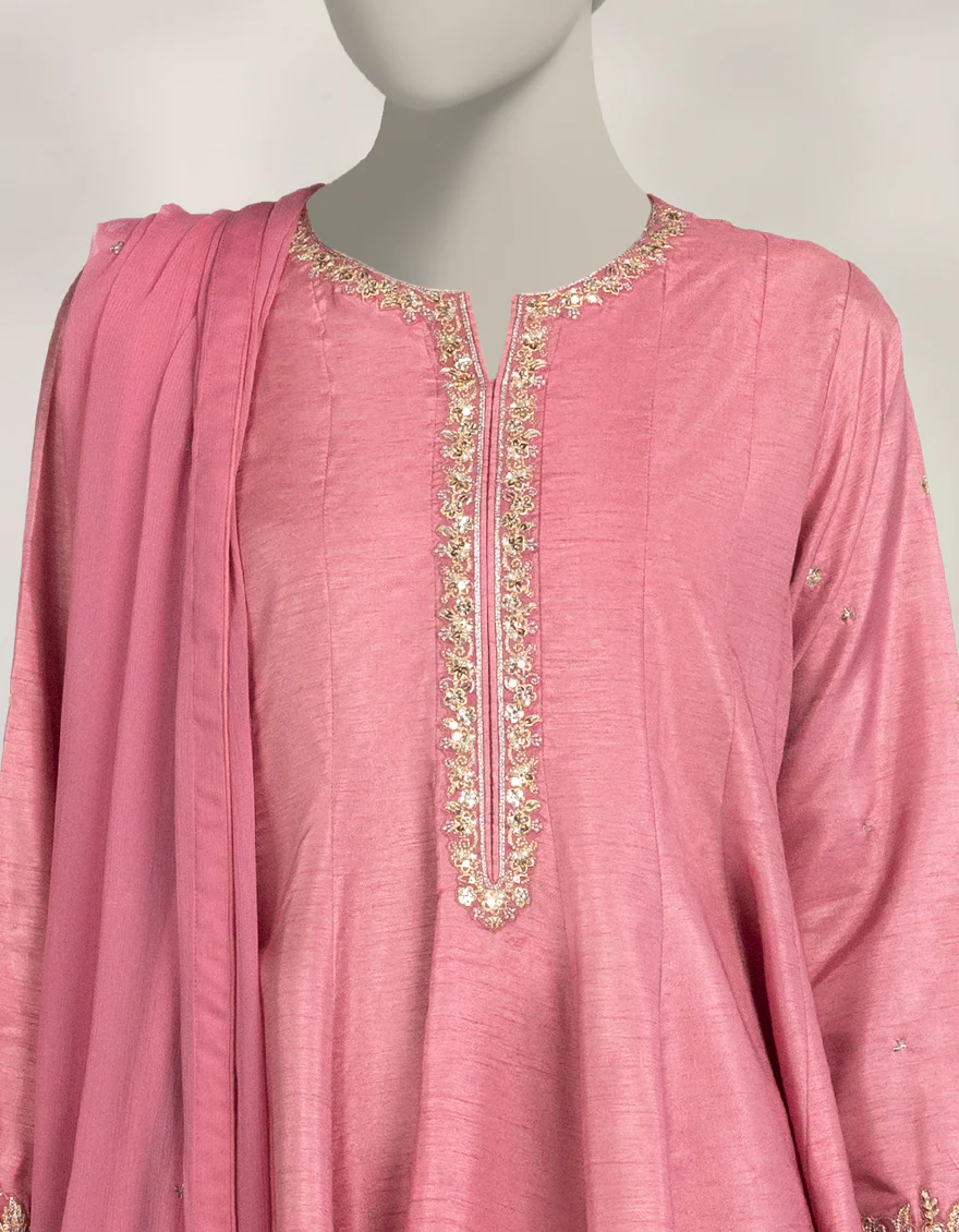 PINK RAW SILK 3PC STITCHED | JJPW-W-JPS-25-3966 FB/INARA-13 - Image 4