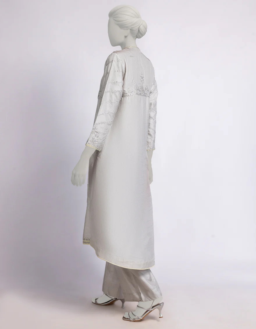 GREY RAW SILK 2PC STITCHED | JJPW-W-JPS-25-4049 FB/ELFESYA-03 - Image 3