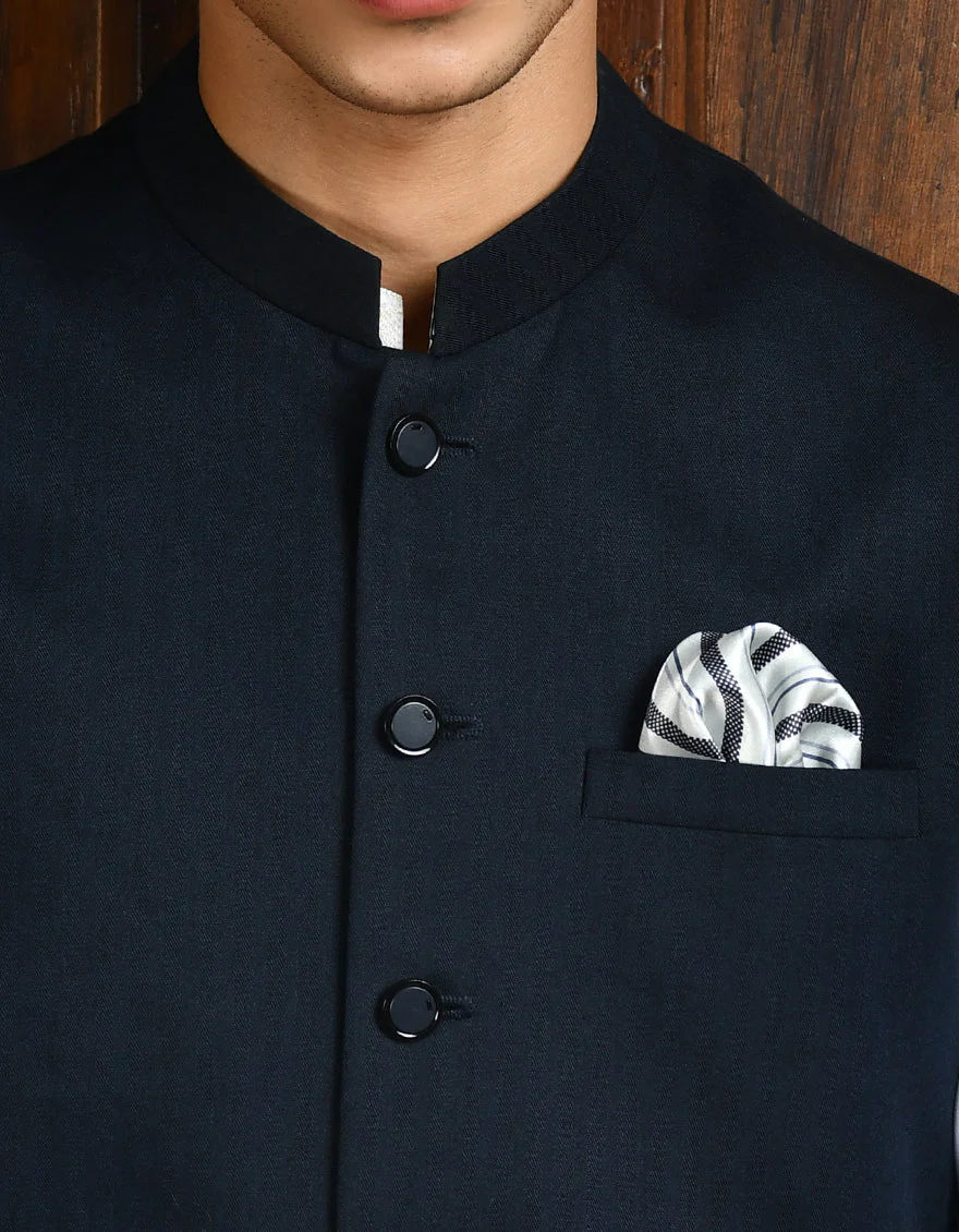 NAVY BLUE SUITING WAISTCOAT | JJVC-A-27381-R11-AP/S25/JJ9546-PN - Image 3